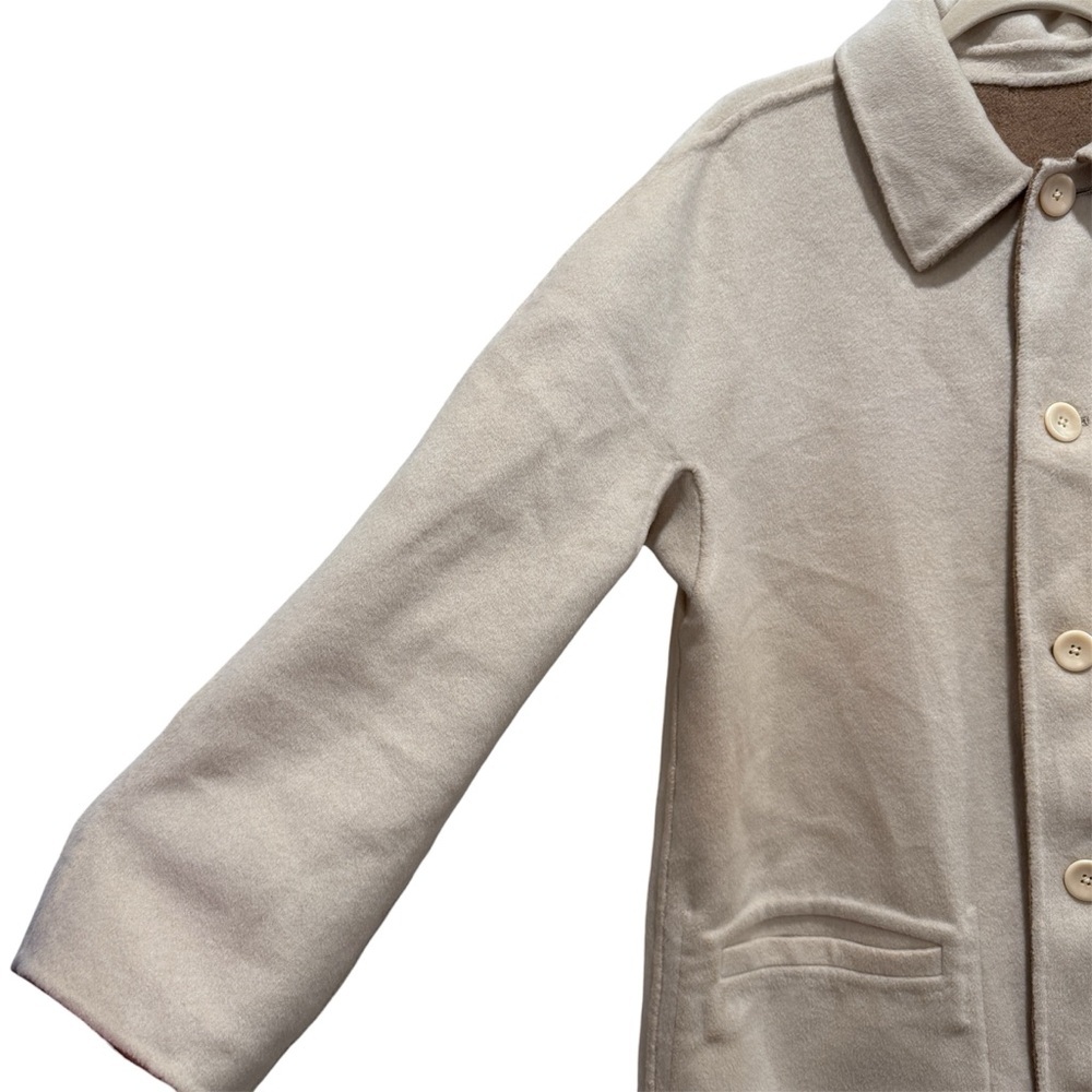 NWT Proenza Schouler White Label Reversible Double Face Coat Wool Tan Ivory Sz M - Picture 12 of 16